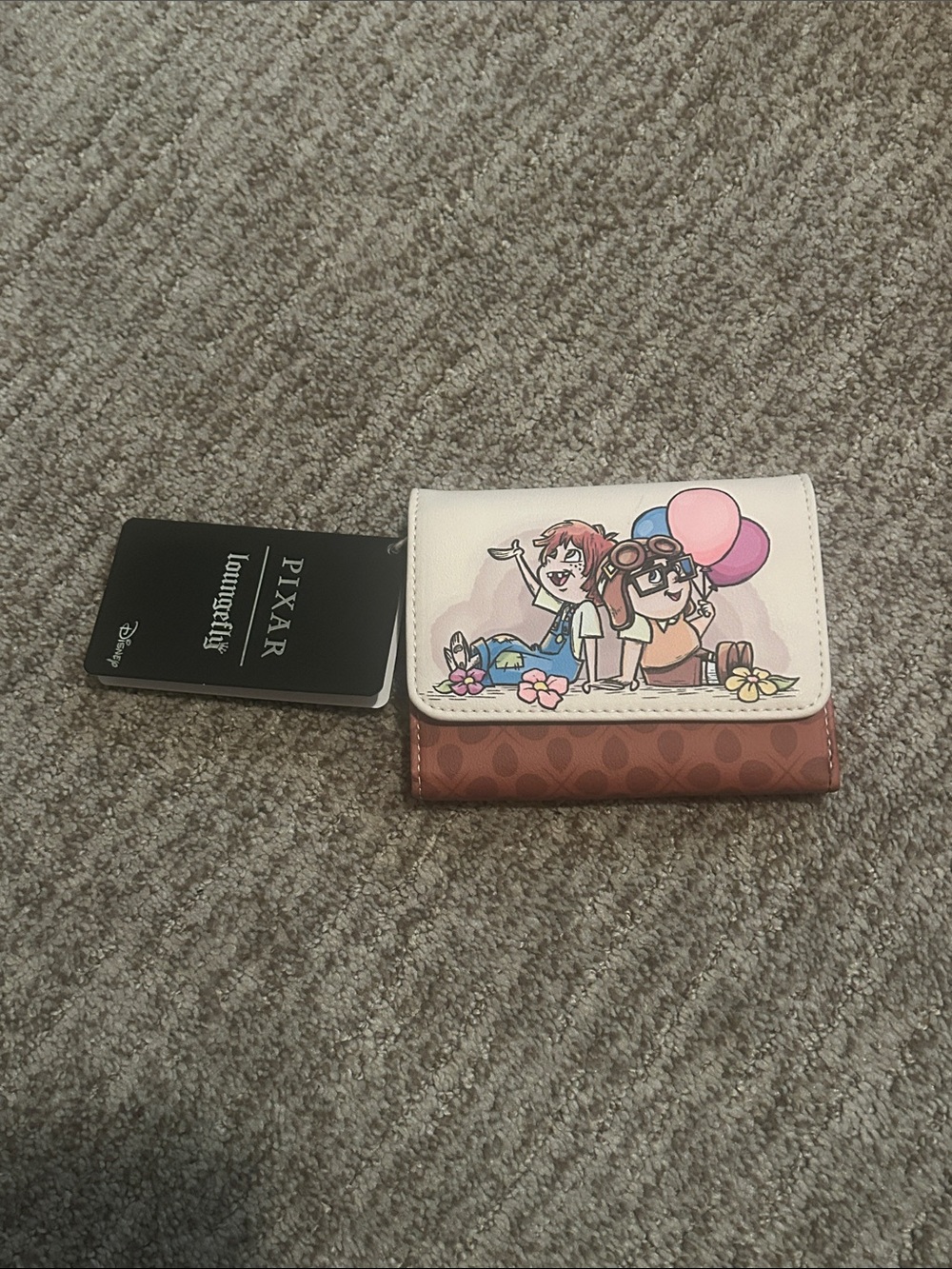 Loungefly White Pink Brown Up Wallet - Pixar Carl & Ellie Design